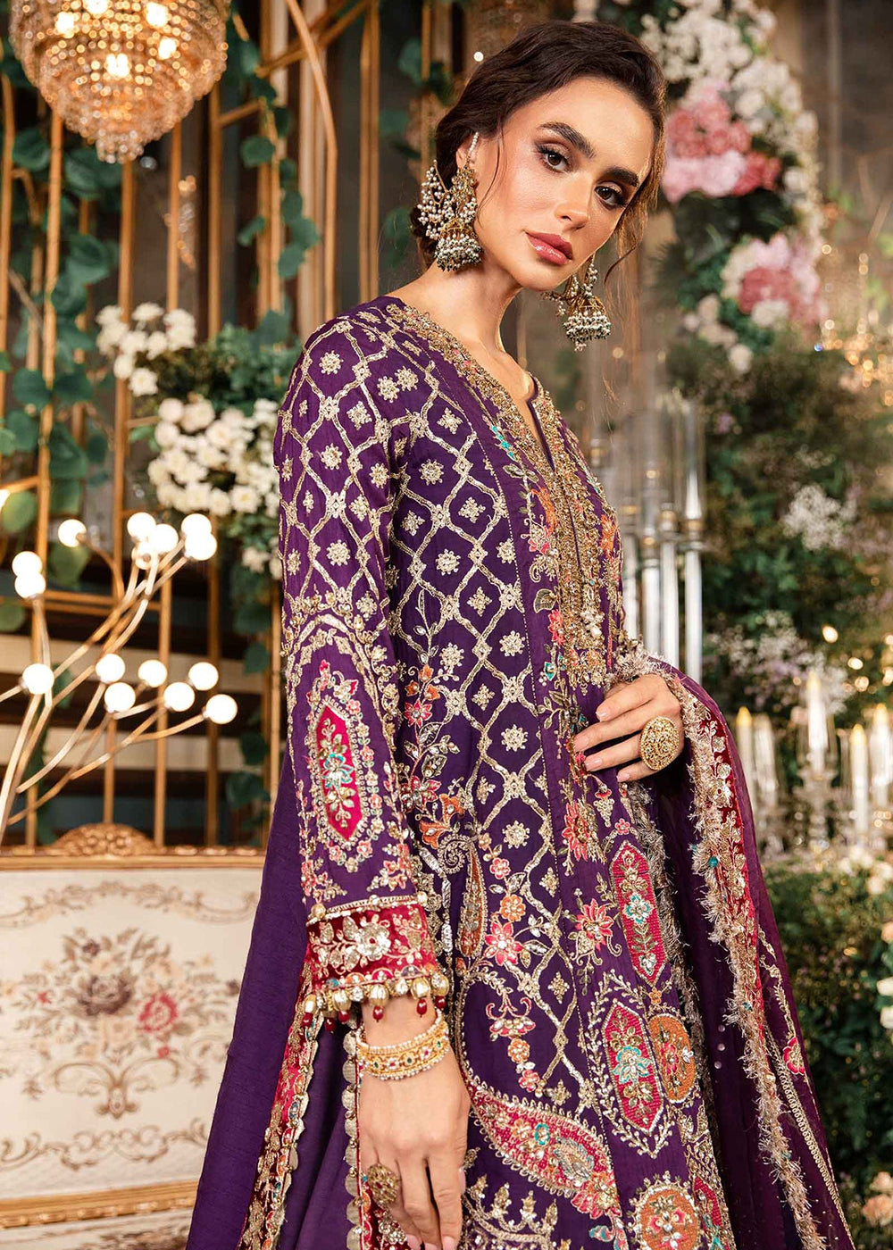 Buy Now Mbroidered Wedding Formals Edit '24 by Maria B | BD-2903 Online at Empress Online in USA, UK, France, UAE & Worldwide at Empress Clothing.