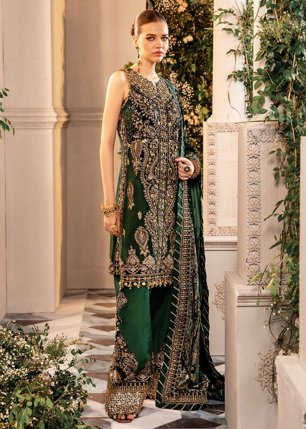 Buy Now Mbroidered Wedding Formals Edit '24 by Maria B | BD-2904 Online at Empress Online in USA, UK, France, UAE & Worldwide at Empress Clothing.