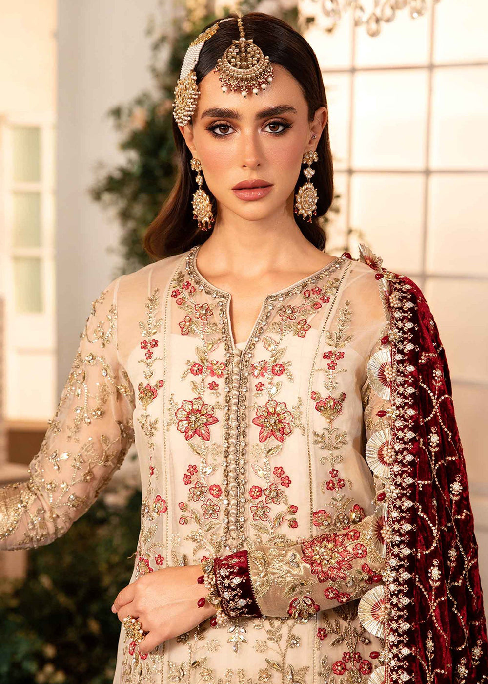 Buy Now Mbroidered Wedding Formals Edit '24 by Maria B | BD-2905 Online at Empress Online in USA, UK, France, UAE & Worldwide at Empress Clothing.