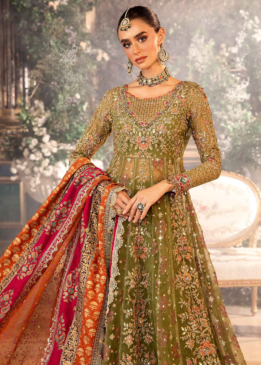 Buy Now Mbroidered Wedding Formals Edit '24 by Maria B | BD-2906 Online at Empress Online in USA, UK, France, UAE & Worldwide at Empress Clothing.