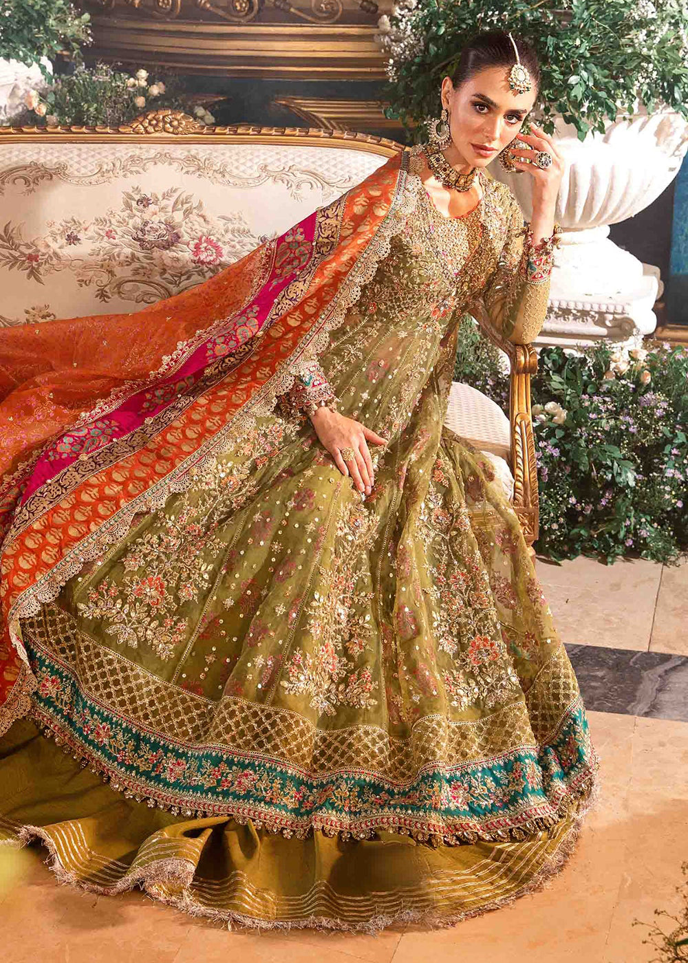 Buy Now Mbroidered Wedding Formals Edit '24 by Maria B | BD-2906 Online at Empress Online in USA, UK, France, UAE & Worldwide at Empress Clothing.