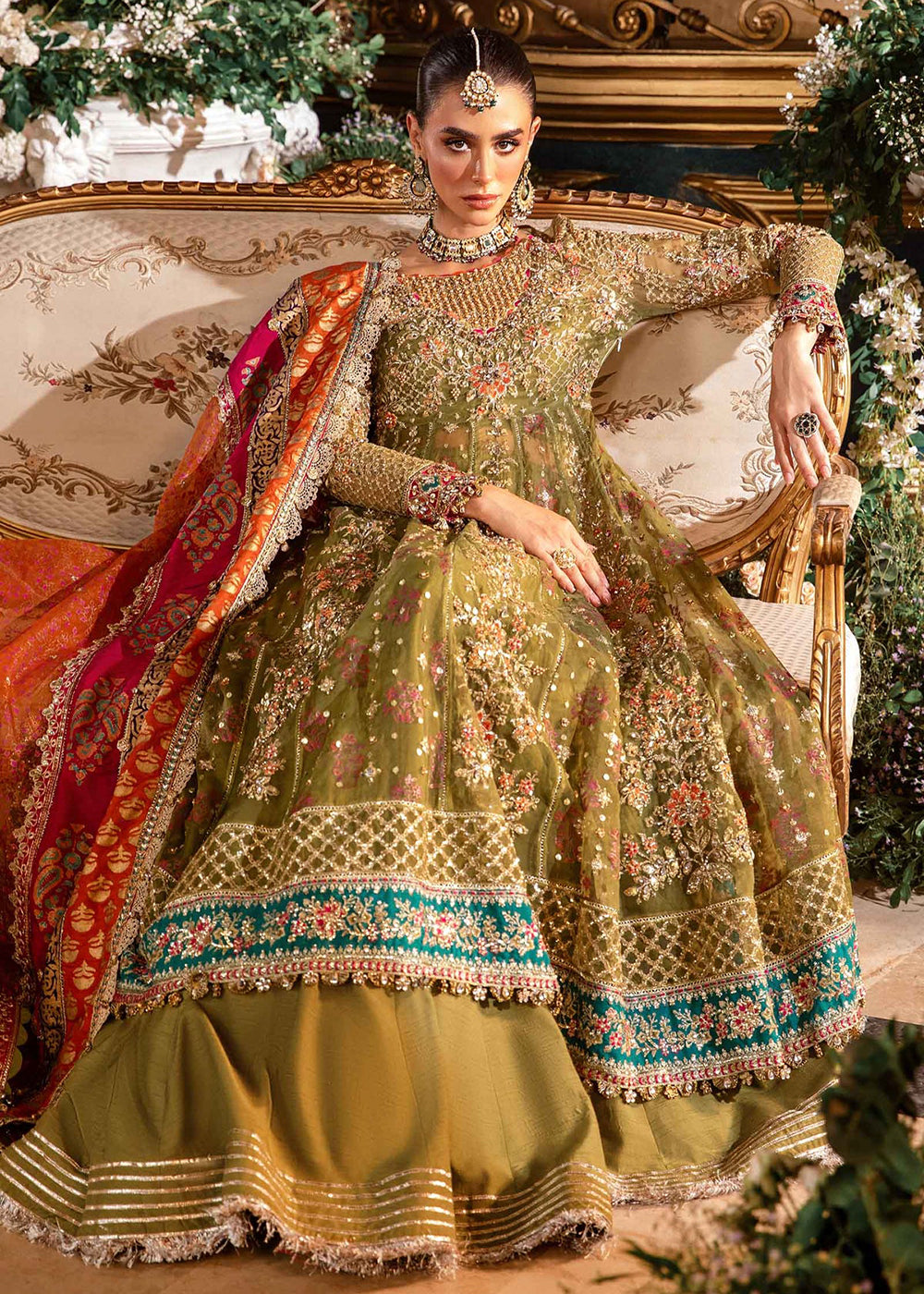 Buy Now Mbroidered Wedding Formals Edit '24 by Maria B | BD-2906 Online at Empress Online in USA, UK, France, UAE & Worldwide at Empress Clothing.