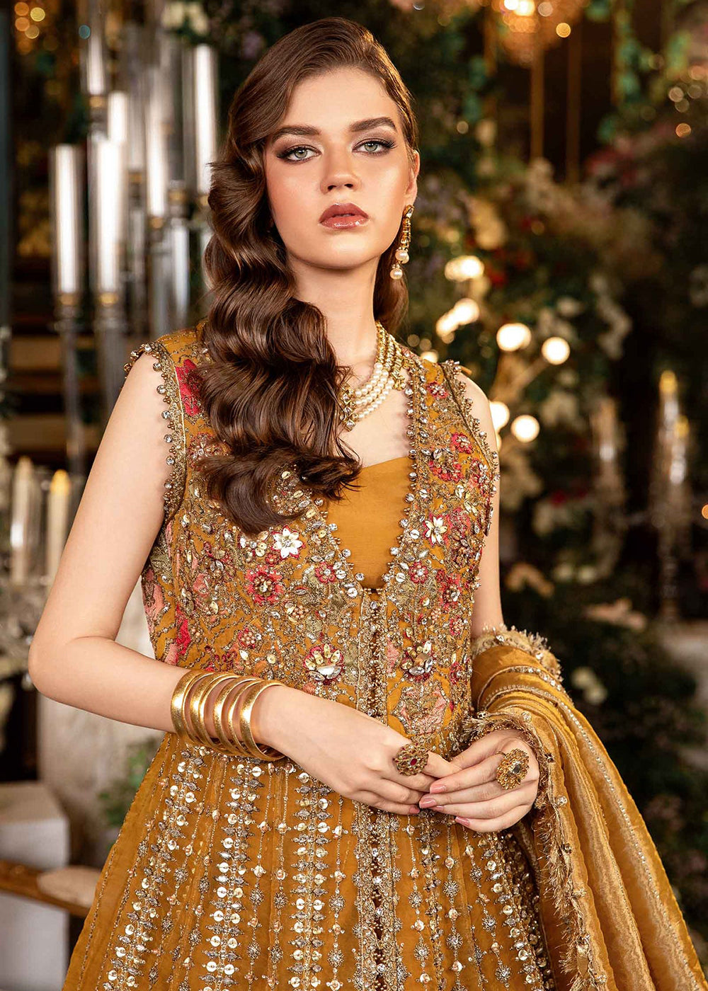 Buy Now Mbroidered Wedding Formals Edit '24 by Maria B | BD-2907 Online at Empress Online in USA, UK, France, UAE & Worldwide at Empress Clothing. 