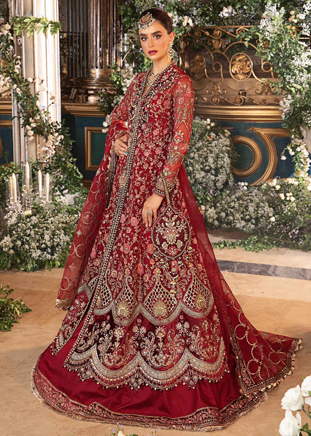 Buy Now Mbroidered Wedding Formals Edit '24 by Maria B | BD-2908 Online at Empress Online in USA, UK, France, UAE & Worldwide at Empress Clothing.