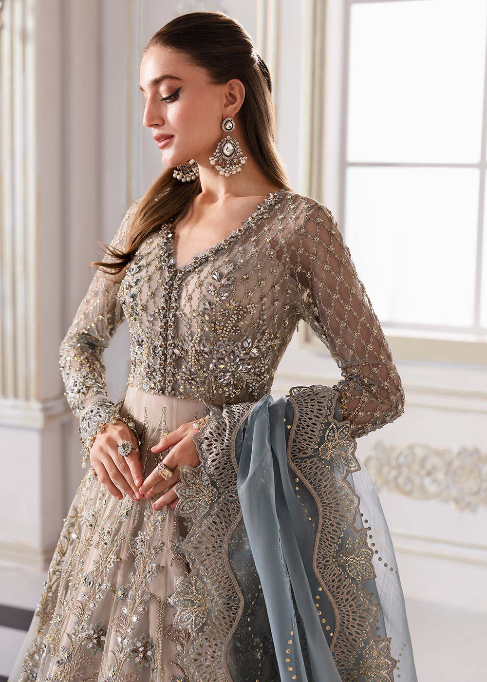 Buy Unstitched Mbroidered Edition '25 by Maria B | BD-3002 | Empress Empress Clothing Buy Unstitched Mbroidered Edition '25 by Maria B | BD-3002 | Empress Empress Clothing