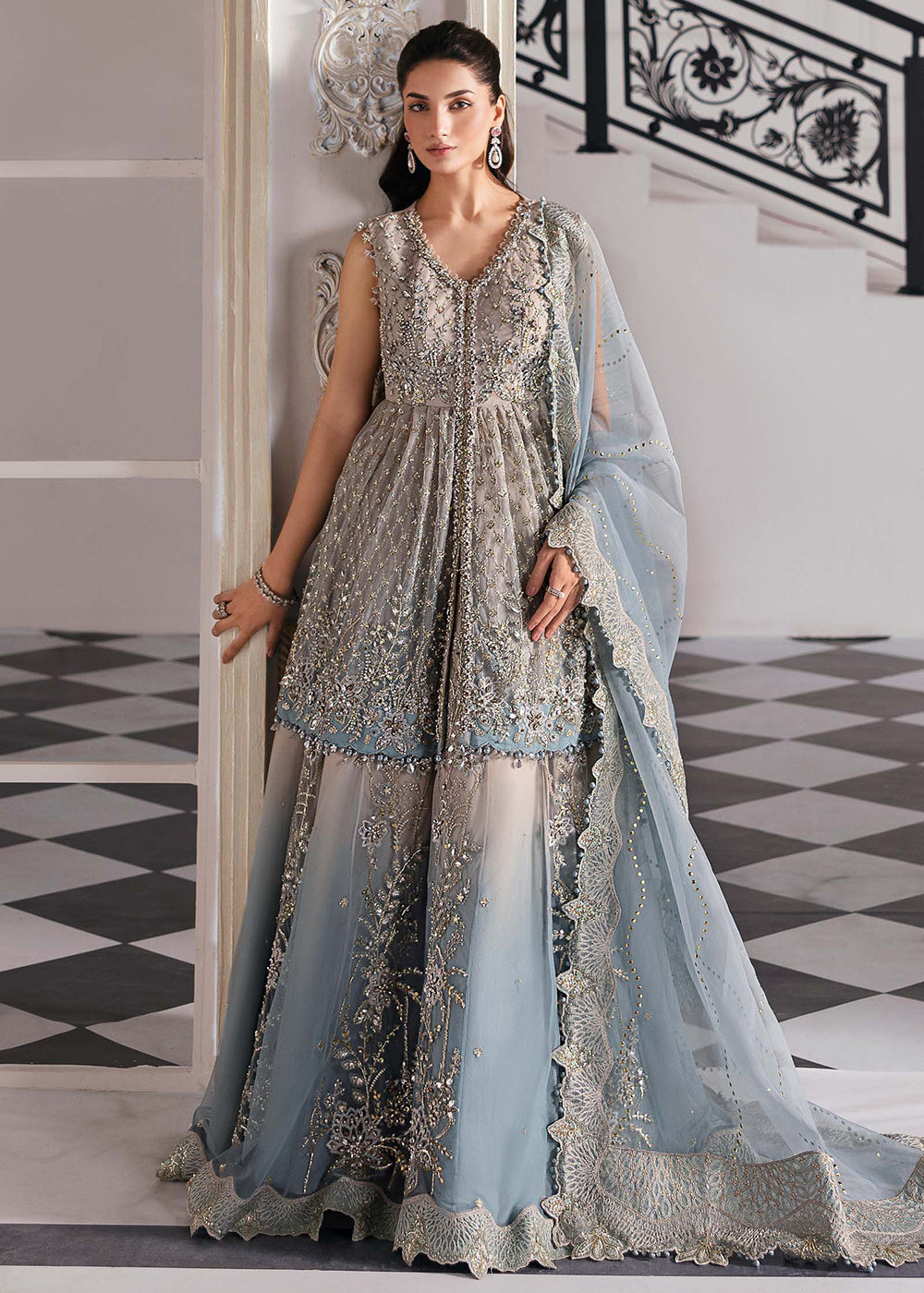 Buy Unstitched Mbroidered Edition '25 by Maria B | BD-3002 | Empress Empress Clothing Buy Unstitched Mbroidered Edition '25 by Maria B | BD-3002 | Empress Empress Clothing