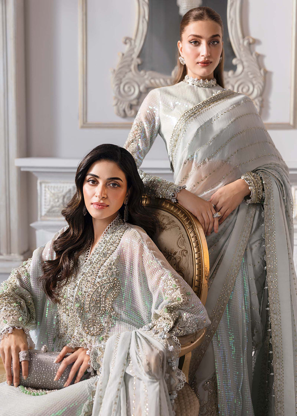 Buy Now Unstitched Mbroidered Edition '25 by Maria B | BD-3005 Online in USA, UK, Canada, France, Italy, Germany, Australia, UAE & Worldwide at Empress Clothing