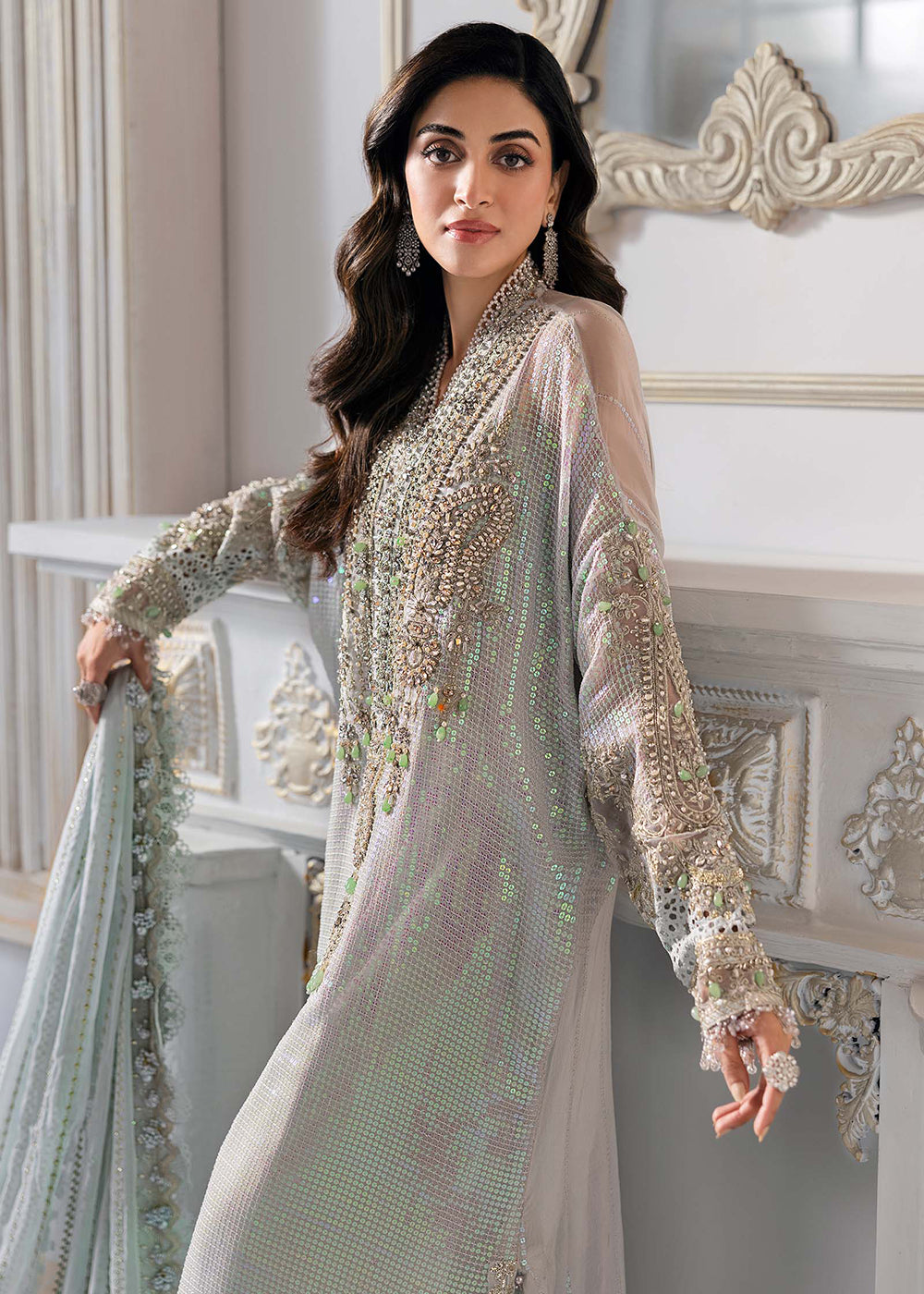 Buy Now Unstitched Mbroidered Edition '25 by Maria B | BD-3005 Online in USA, UK, Canada, France, Italy, Germany, Australia, UAE & Worldwide at Empress Clothing