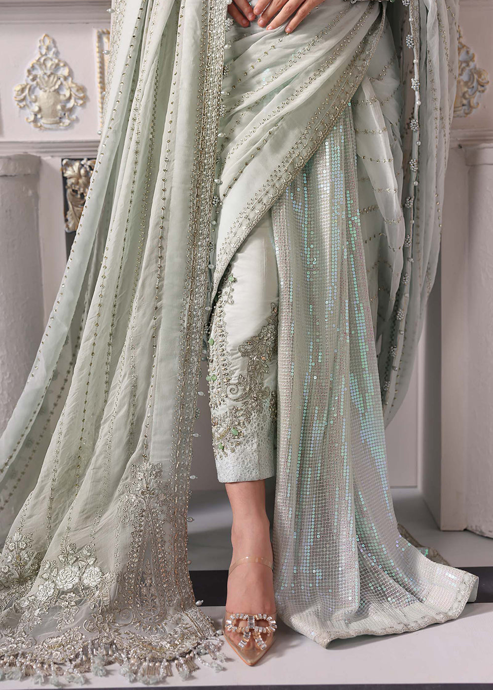 Buy Now Unstitched Mbroidered Edition '25 by Maria B | BD-3005 Online in USA, UK, Canada, France, Italy, Germany, Australia, UAE & Worldwide at Empress Clothing