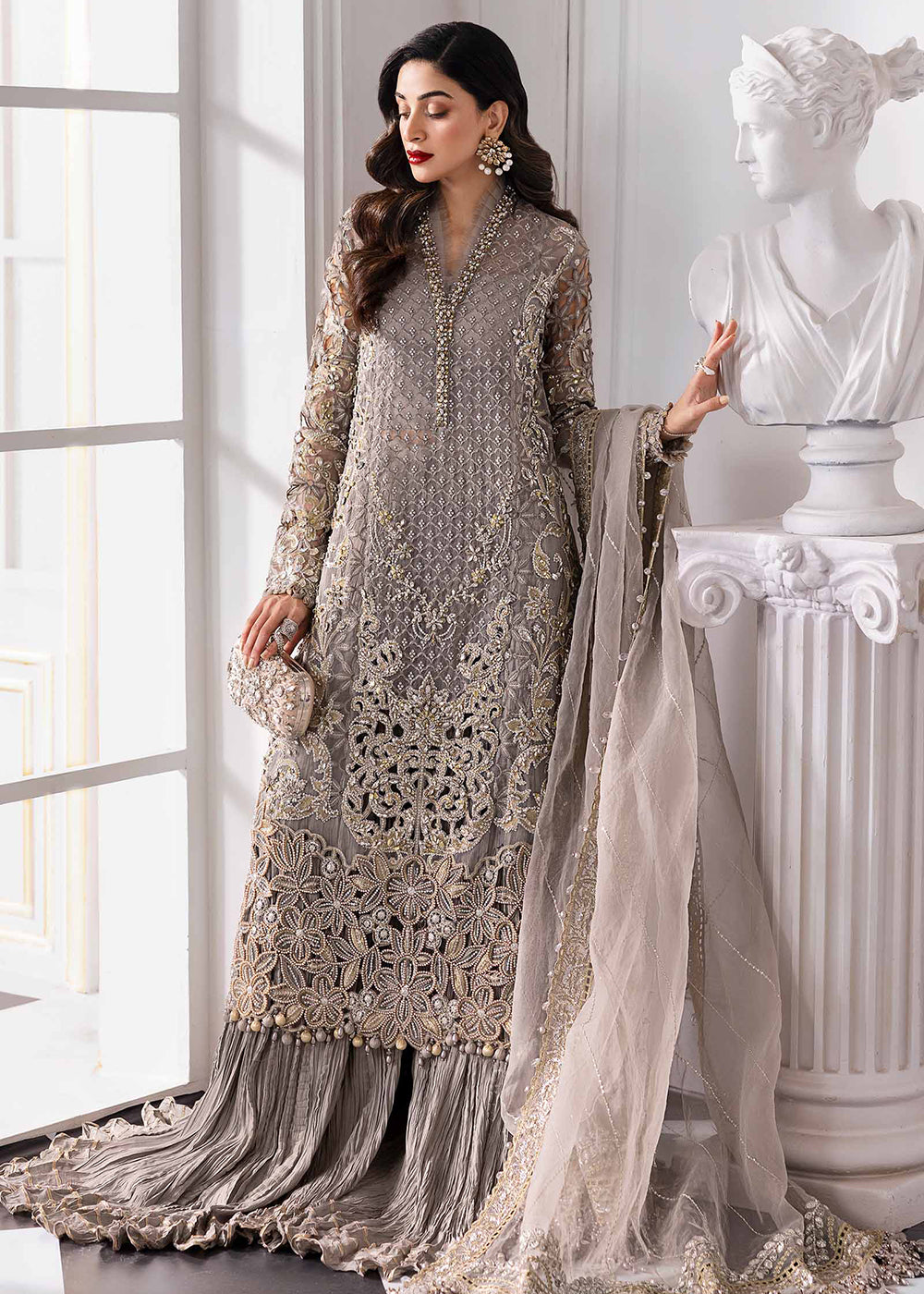 Buy Pakistani Designer Sharara Suits in USA, UK & Canada Online US-UK Tagged "Grey" Empress Clothing Buy Pakistani Designer Sharara Suits in USA, UK & Canada Online US-UK Tagged "Grey" Empress Clothing