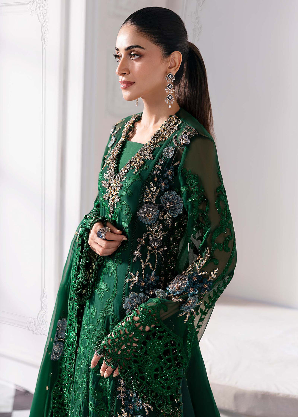 Buy Now Unstitched Mbroidered Edition '25 by Maria B | BD-3008 Online in USA, UK, Canada, France, Italy, Germany, Australia, UAE & Worldwide at Empress Clothing