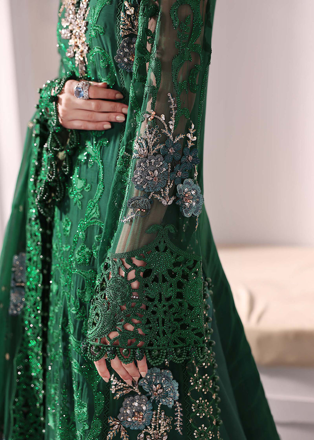 Buy Now Unstitched Mbroidered Edition '25 by Maria B | BD-3008 Online in USA, UK, Canada, France, Italy, Germany, Australia, UAE & Worldwide at Empress Clothing