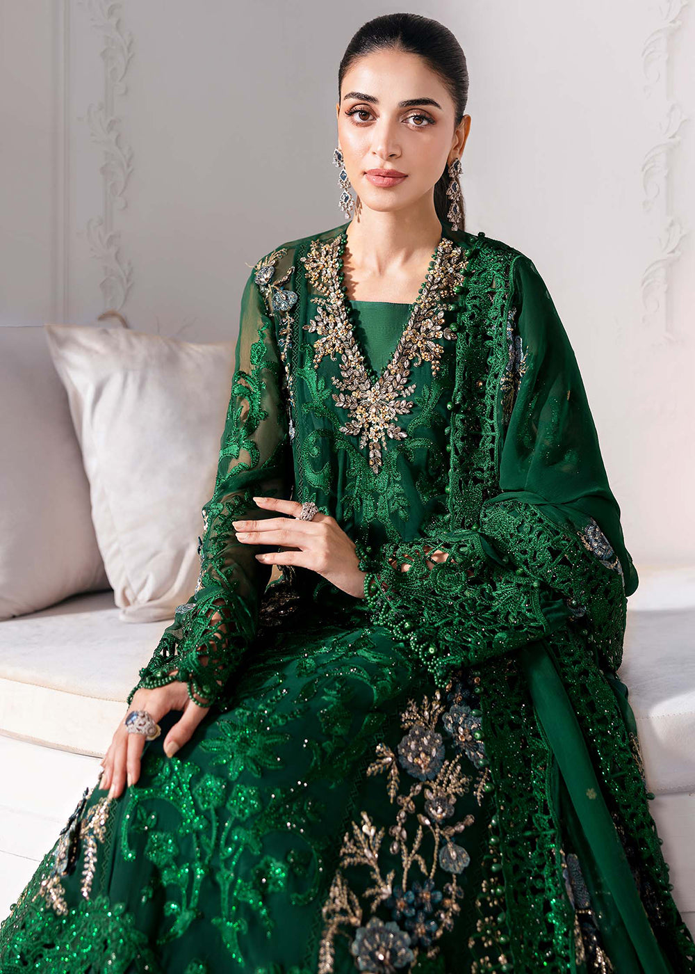 Buy Now Unstitched Mbroidered Edition '25 by Maria B | BD-3008 Online in USA, UK, Canada, France, Italy, Germany, Australia, UAE & Worldwide at Empress Clothing