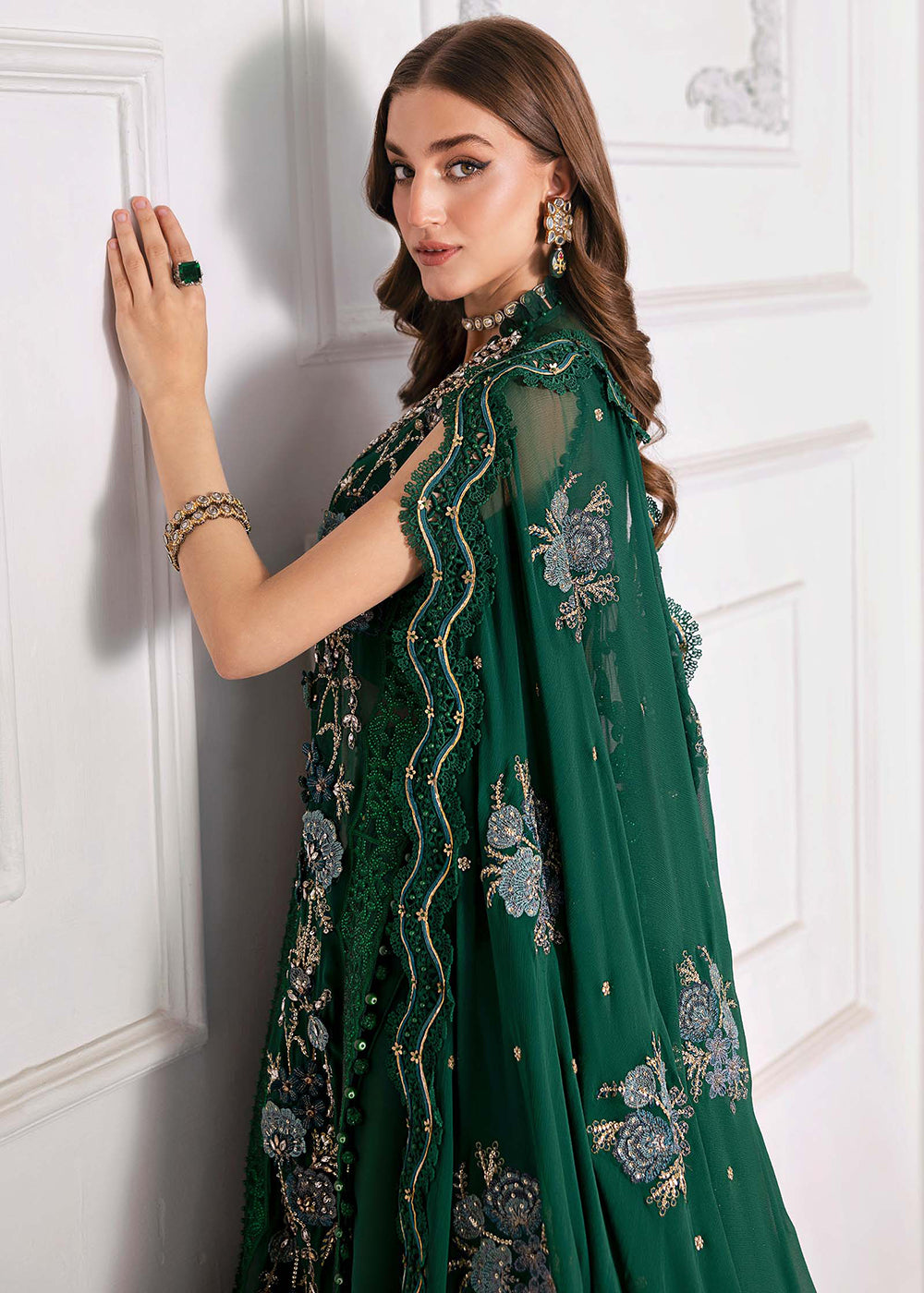 Buy Now Unstitched Mbroidered Edition '25 by Maria B | BD-3008 Online in USA, UK, Canada, France, Italy, Germany, Australia, UAE & Worldwide at Empress Clothing