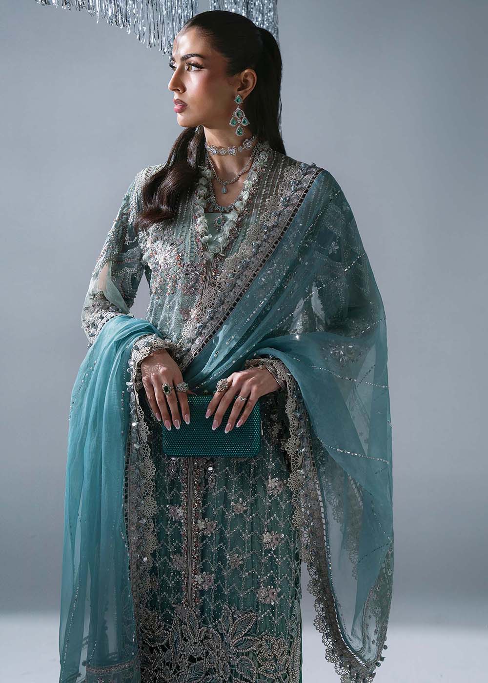 Buy Now Mbroidered Wedding Edition '26 by Maria B | BD-3107 Online in US, UK, Canada, France, Italy, Germany, Greece, Sweden, Australia & Worldwide at Empress.