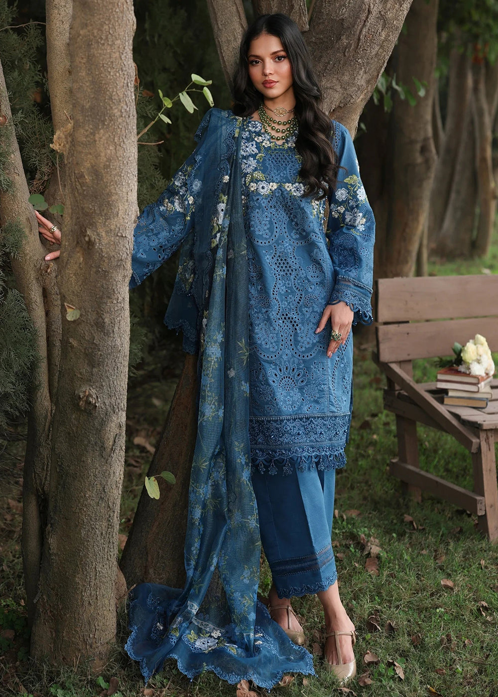 Buy Now Tales of Petals Luxury Lawn '26 by Sardinia | BLUE BLOSSOMS Online in US, UK, Canada, France, Greece, Germany, Ireland, Sweden & Worldwide at Empress.