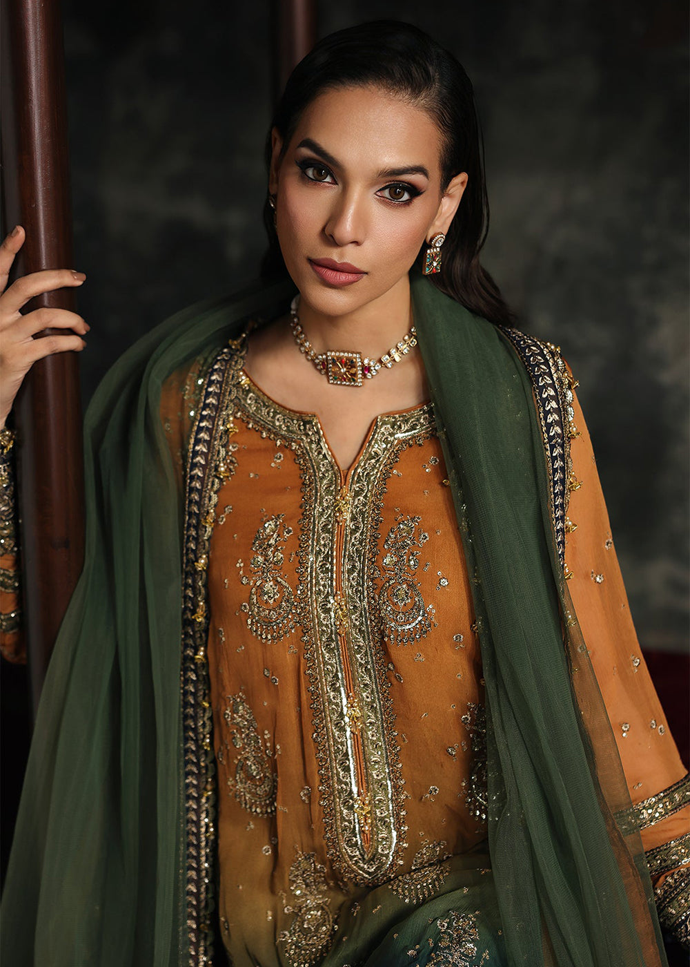 Buy Now Aura Luxury Chiffons '26 by Charizma | CA26-02 Online in US, UK, Canada, France, Italy, Germany, Greece, Sweden, Africa, Qatar & Worldwide at Empress.