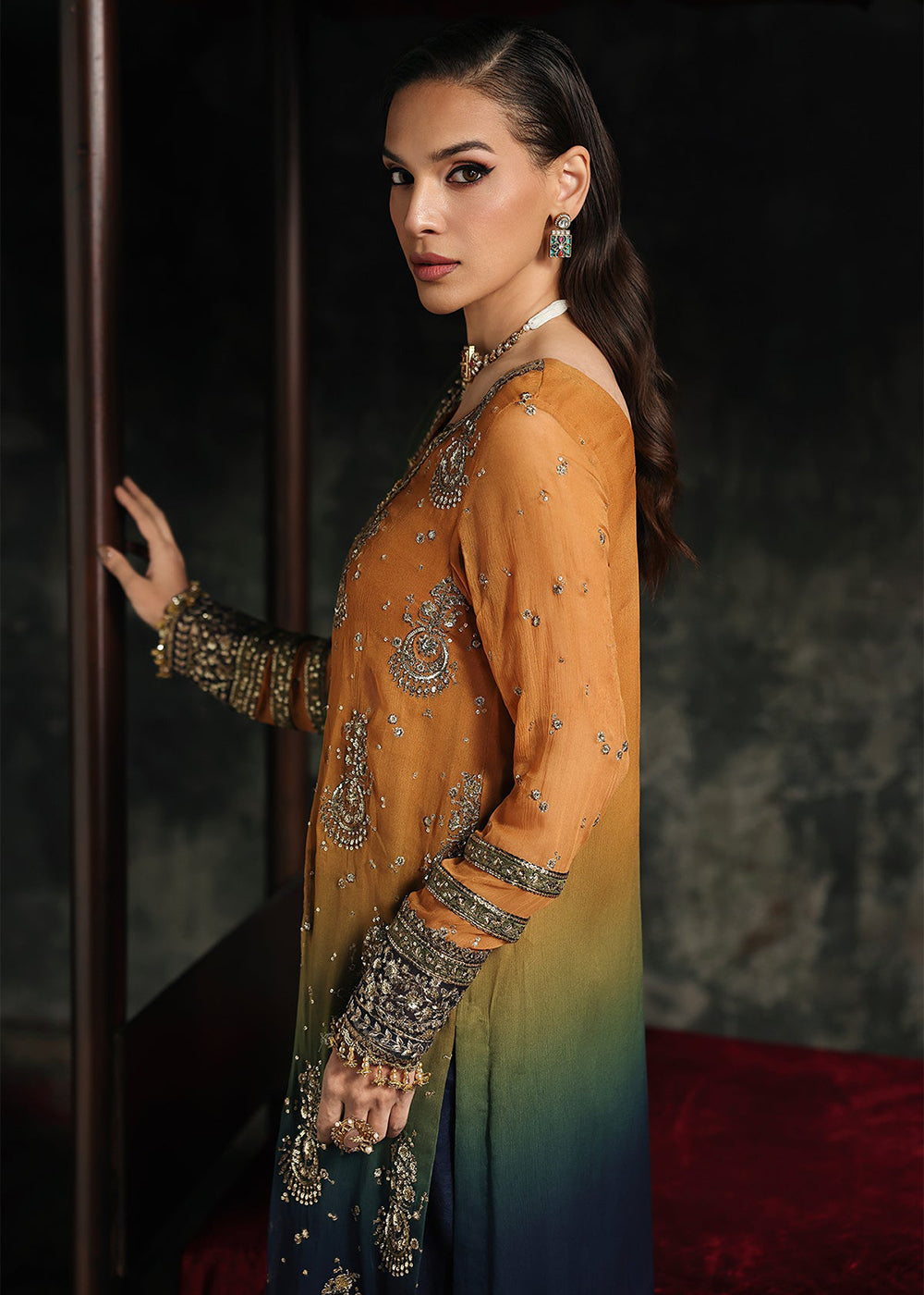 Buy Now Aura Luxury Chiffons '26 by Charizma | CA26-02 Online in US, UK, Canada, France, Italy, Germany, Greece, Sweden, Africa, Qatar & Worldwide at Empress.