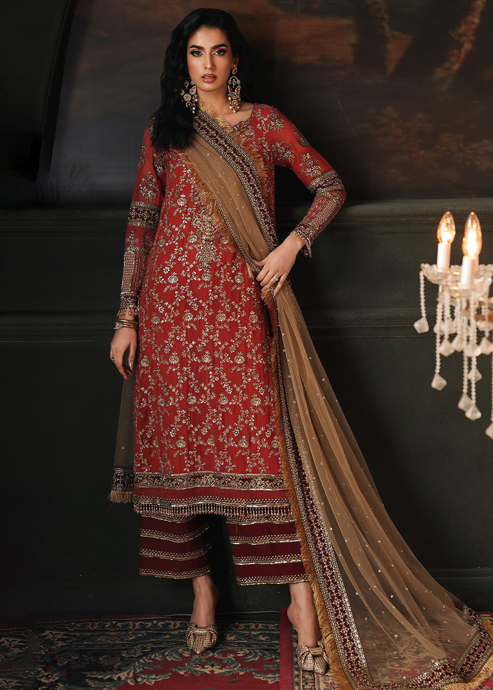 Buy Now Aura Luxury Chiffons '26 by Charizma | CA26-03 Online in US, UK, Canada, France, Italy, Germany, Greece, Sweden, Africa, Qatar & Worldwide at Empress.