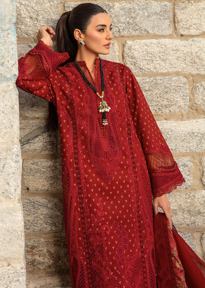 Buy Now Luxury Lawn '24 by Crimson | Dancing Paisleys - Ruby Online at Empress in USA, UK, Canada, Germany, Italy, Dubai & Worldwide at Empress Clothing.
