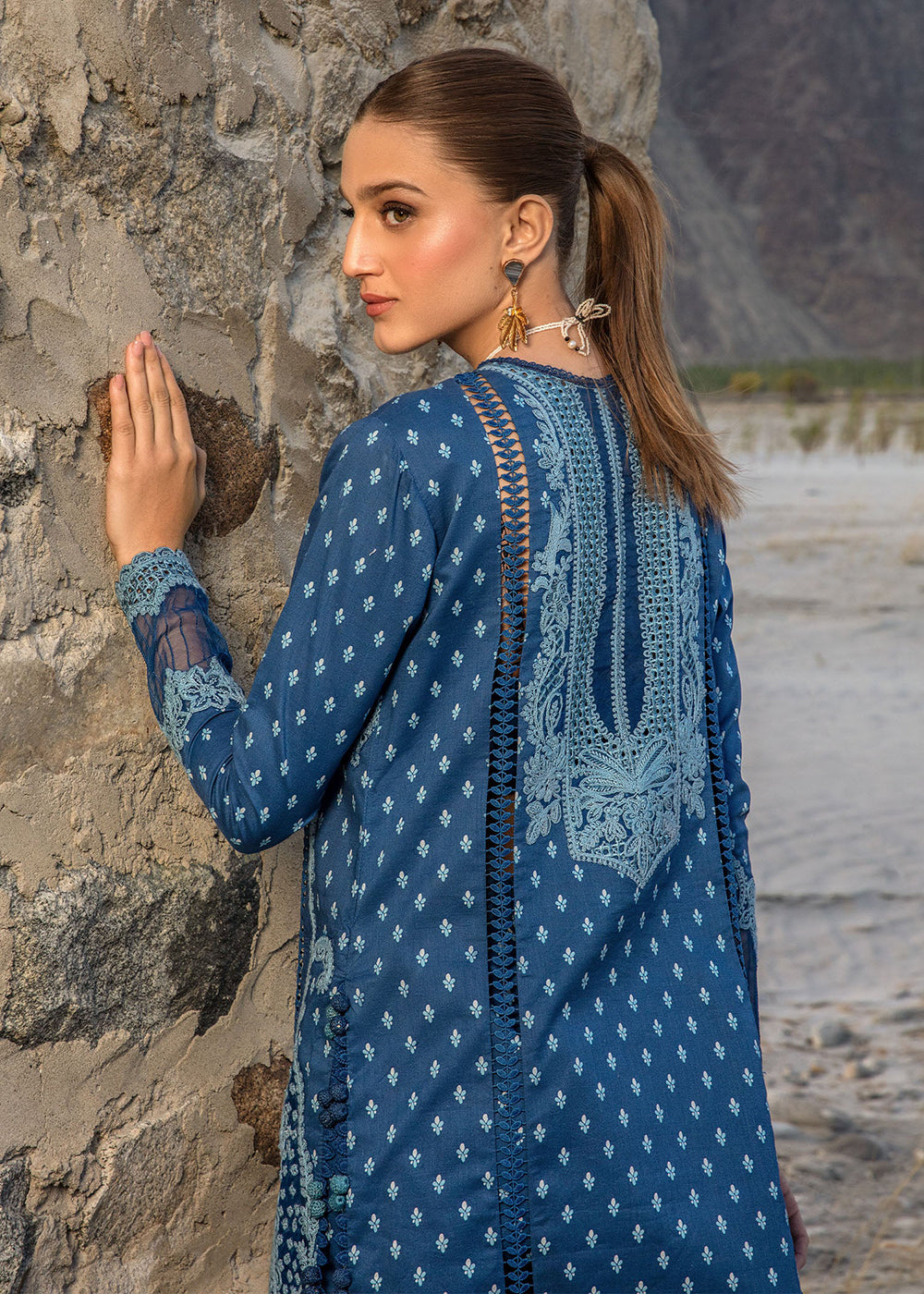 Buy Now Luxury Lawn '24 by Crimson | Dancing Paisleys - Cobalt Online at Empress in USA, UK, Canada, Germany, Italy, Dubai & Worldwide at Empress Clothing.