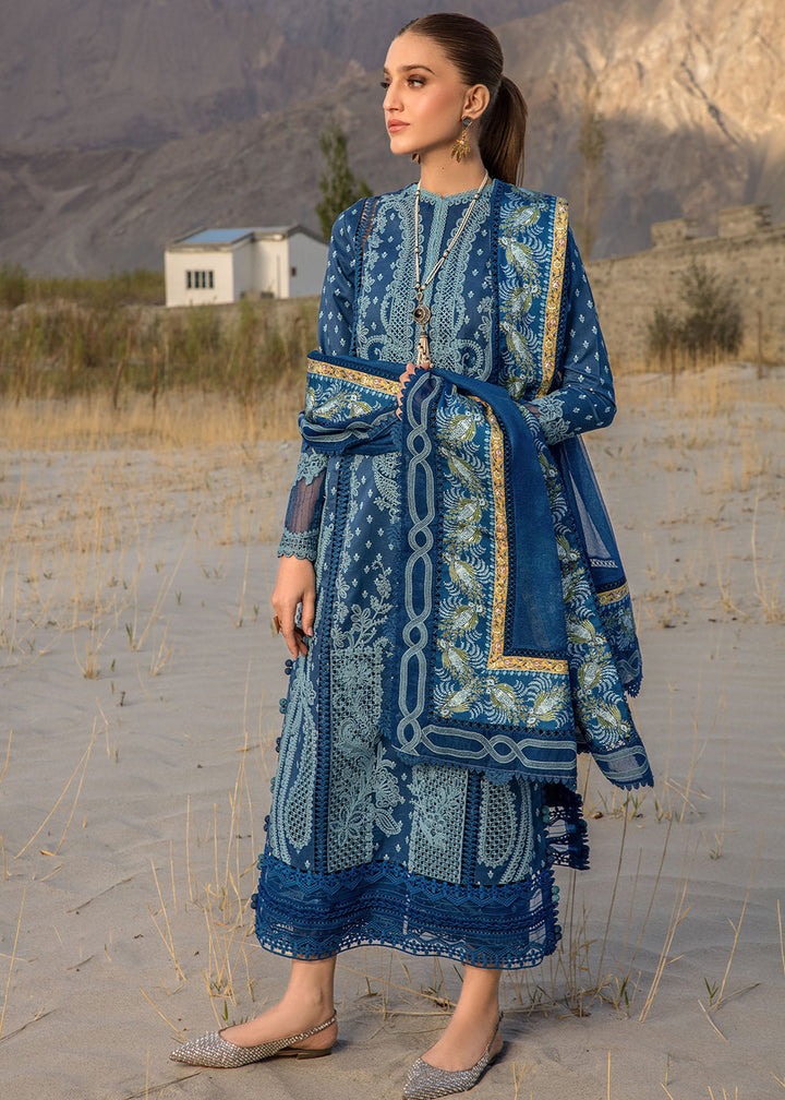 Buy Now Luxury Lawn '24 by Crimson | Dancing Paisleys - Cobalt Online at Empress in USA, UK, Canada, Germany, Italy, Dubai & Worldwide at Empress Clothing.