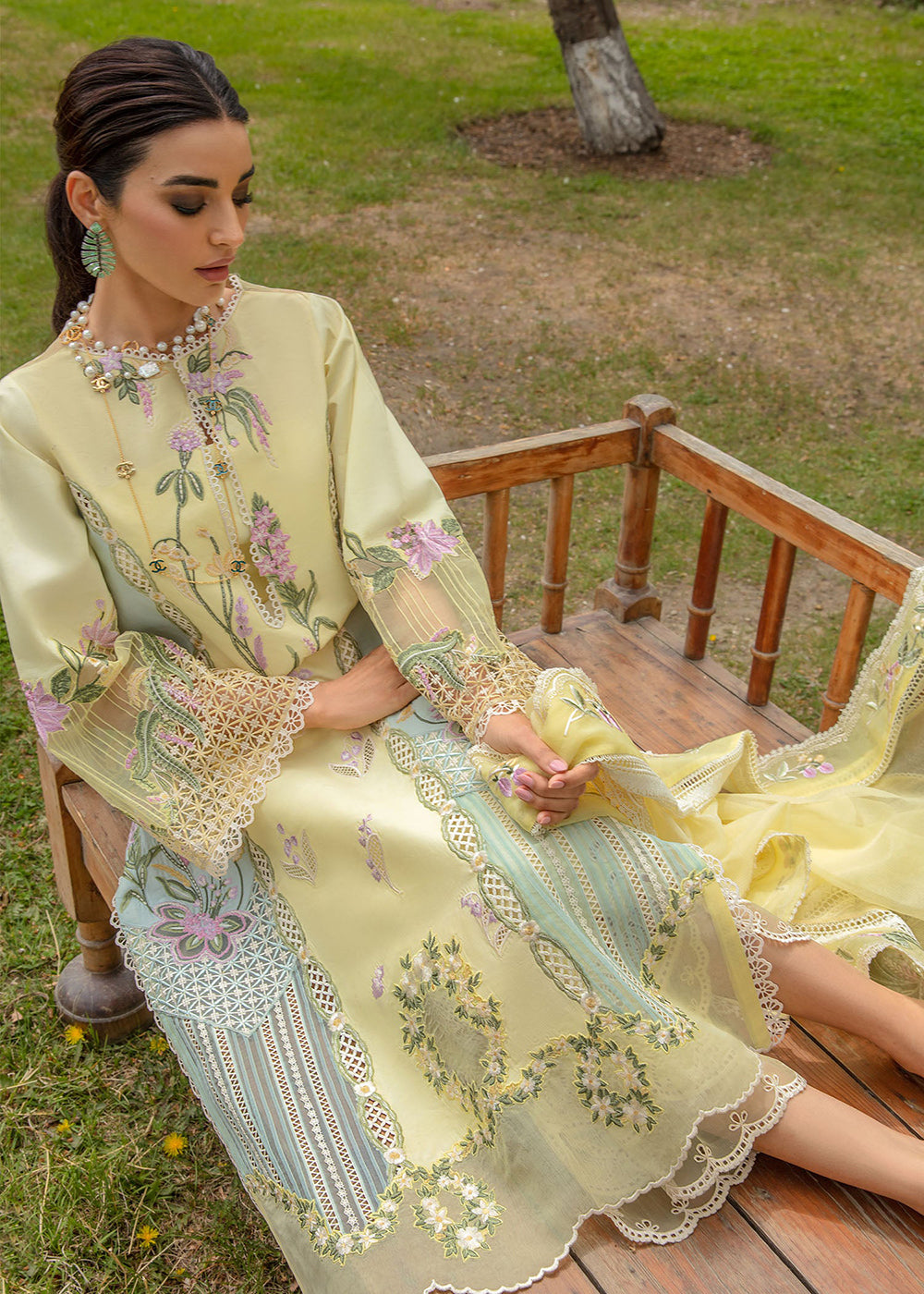 Buy Now Luxury Lawn '24 by Crimson | Sun Kissed - Lemon Online at Empress in USA, UK, Canada, Germany, Italy, Dubai & Worldwide at Empress Clothing.