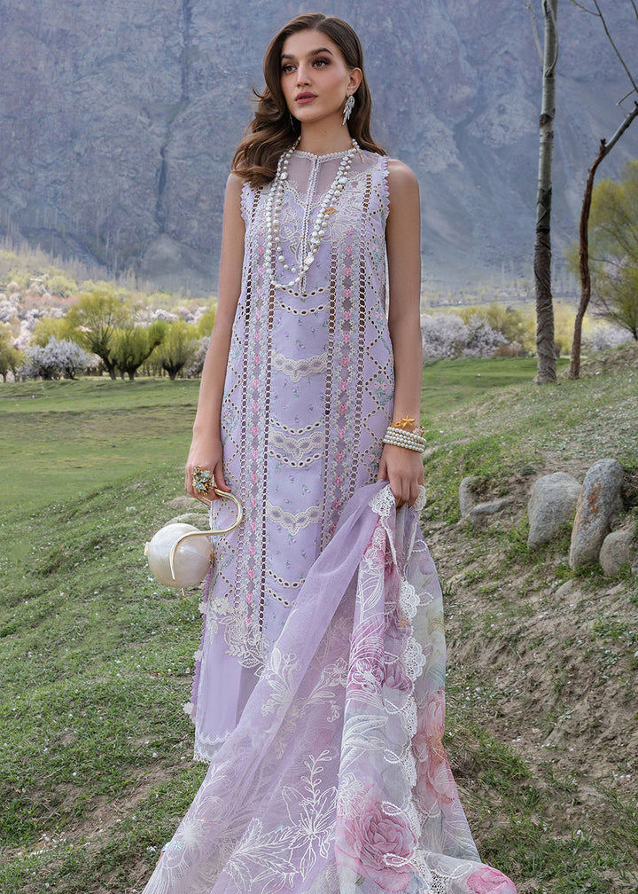 Buy Now Luxury Lawn '24 by Crimson | A Floral Mesh - Lavender Online at Empress in USA, UK, Canada, Germany, Italy, Dubai & Worldwide at Empress Clothing. 