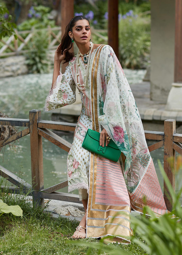 Buy Now Ivory Lawn Suit - Saira Shakira X Crimson Luxury Lawn 23 - Shigar - D5A Online in USA, UK, Canada & Worldwide at Empress Clothing.