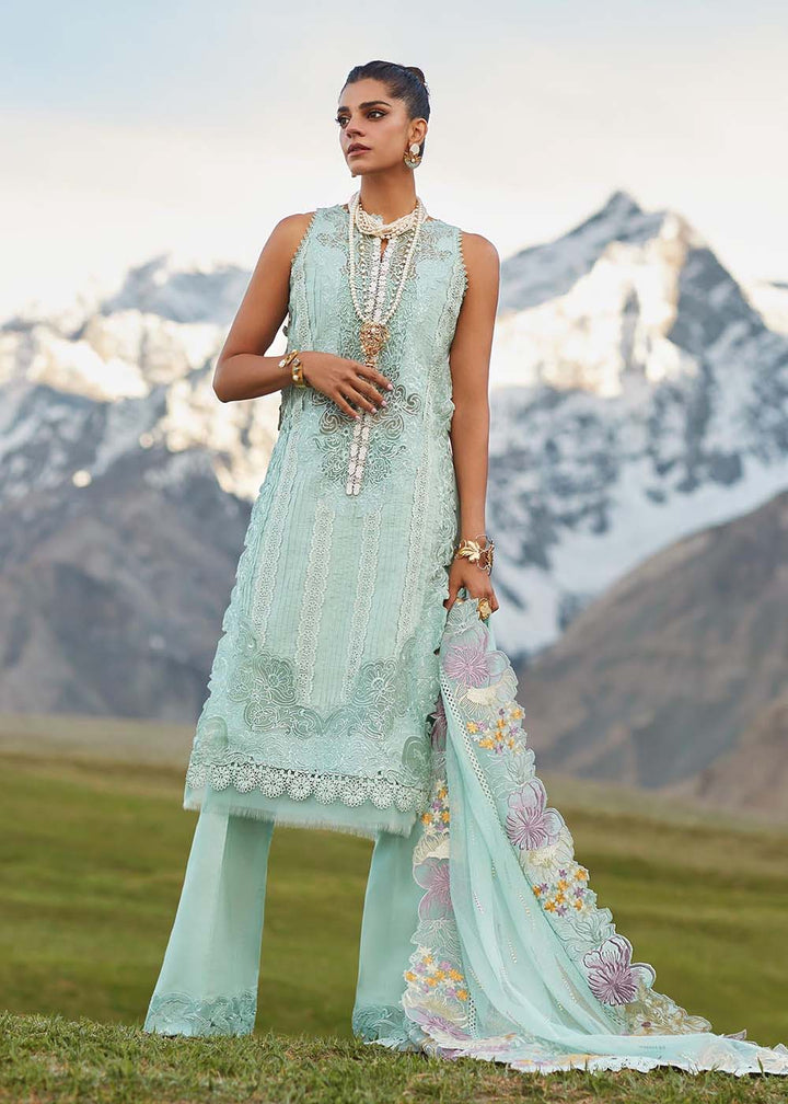 Buy Now Green Lawn Suit - Saira Shakira X Crimson Luxury Lawn 23 - Pleated Perfection - D4A Online in USA, UK, Canada & Worldwide at Empress Clothing. 