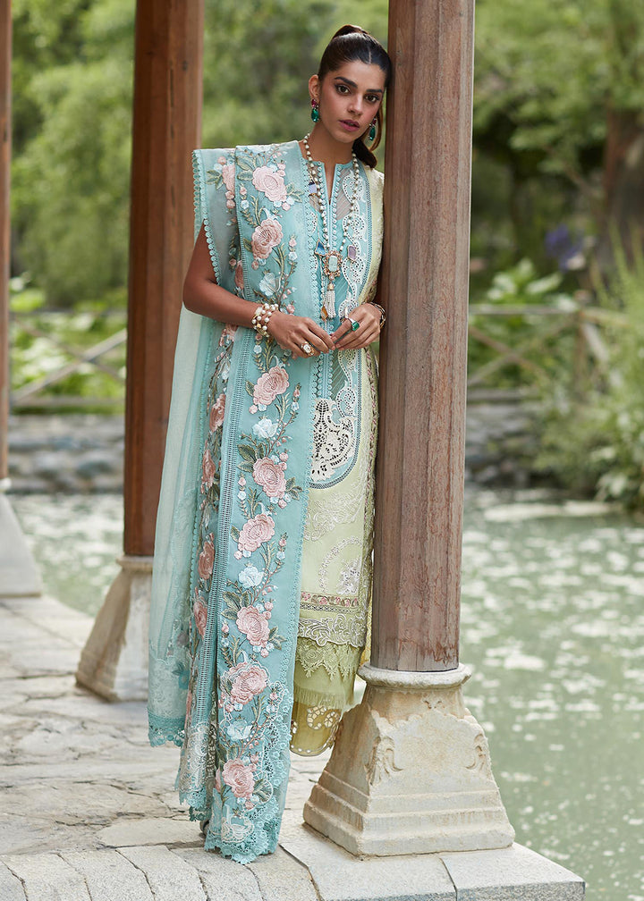Buy Now Lime Lawn Suit - Saira Shakira X Crimson Luxury Lawn 23 - Mountain Love - D6A Online in USA, UK, Canada & Worldwide at Empress Clothing.