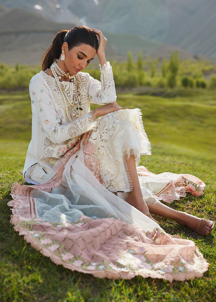 Buy Now Ivory Lawn Suit - Saira Shakira X Crimson Luxury Lawn 23 - Summer in the Meadows - D1A Online in USA, UK, Canada & Worldwide at Empress Clothing. 