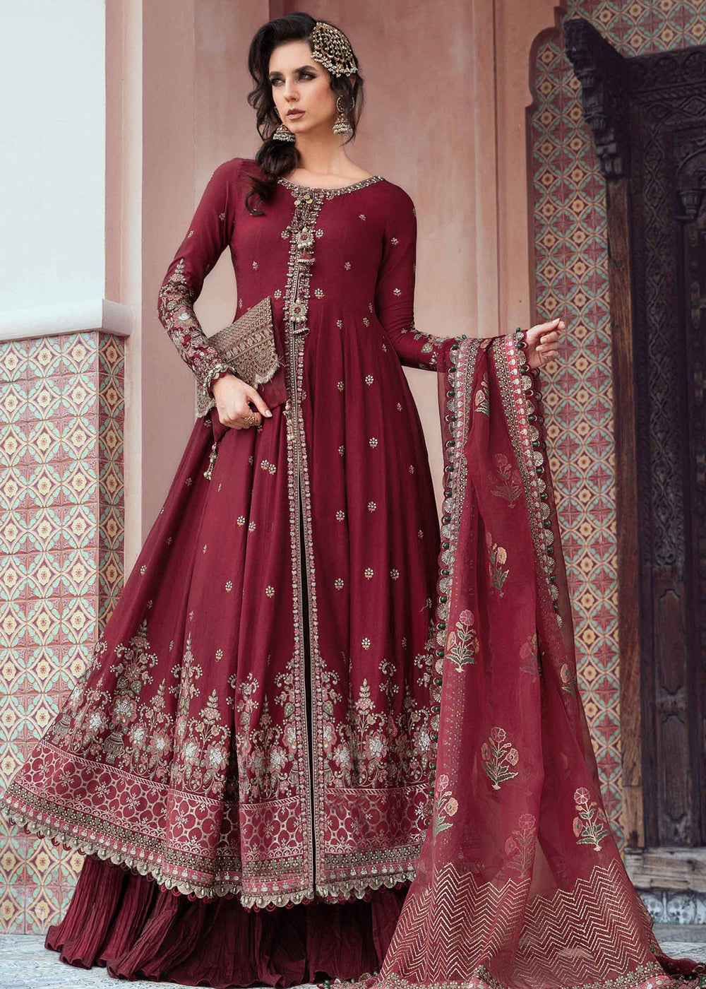 Collection Maria B Maroon Dress Bridesmaid Maroon Marriage Party Dress For Ladies MariaB Designer Dress In Maroon Color #J6126 Medium Collection Maria B Maroon Dress Bridesmaid Maroon Marriage Party Dress For Ladies MariaB Designer Dress In Maroon Color #J6126 Medium