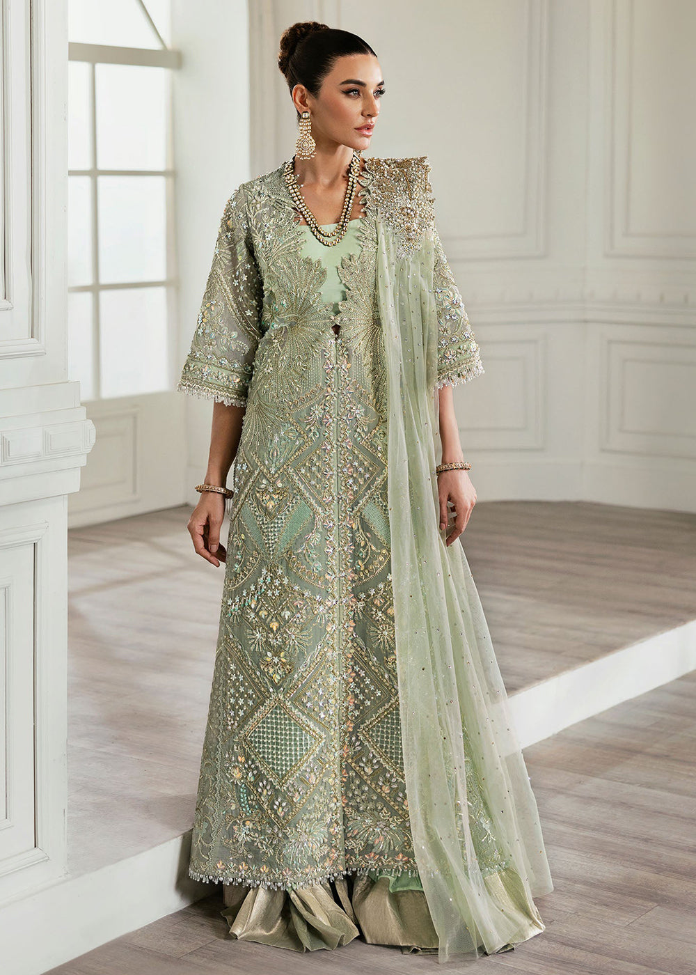 Buy Now Wedding Collection '24 by Crimson X Saira Shakira | Art Deco Glitz Online at Empress Online in USA, UK, Canada & Worldwide at Empress Clothing. 