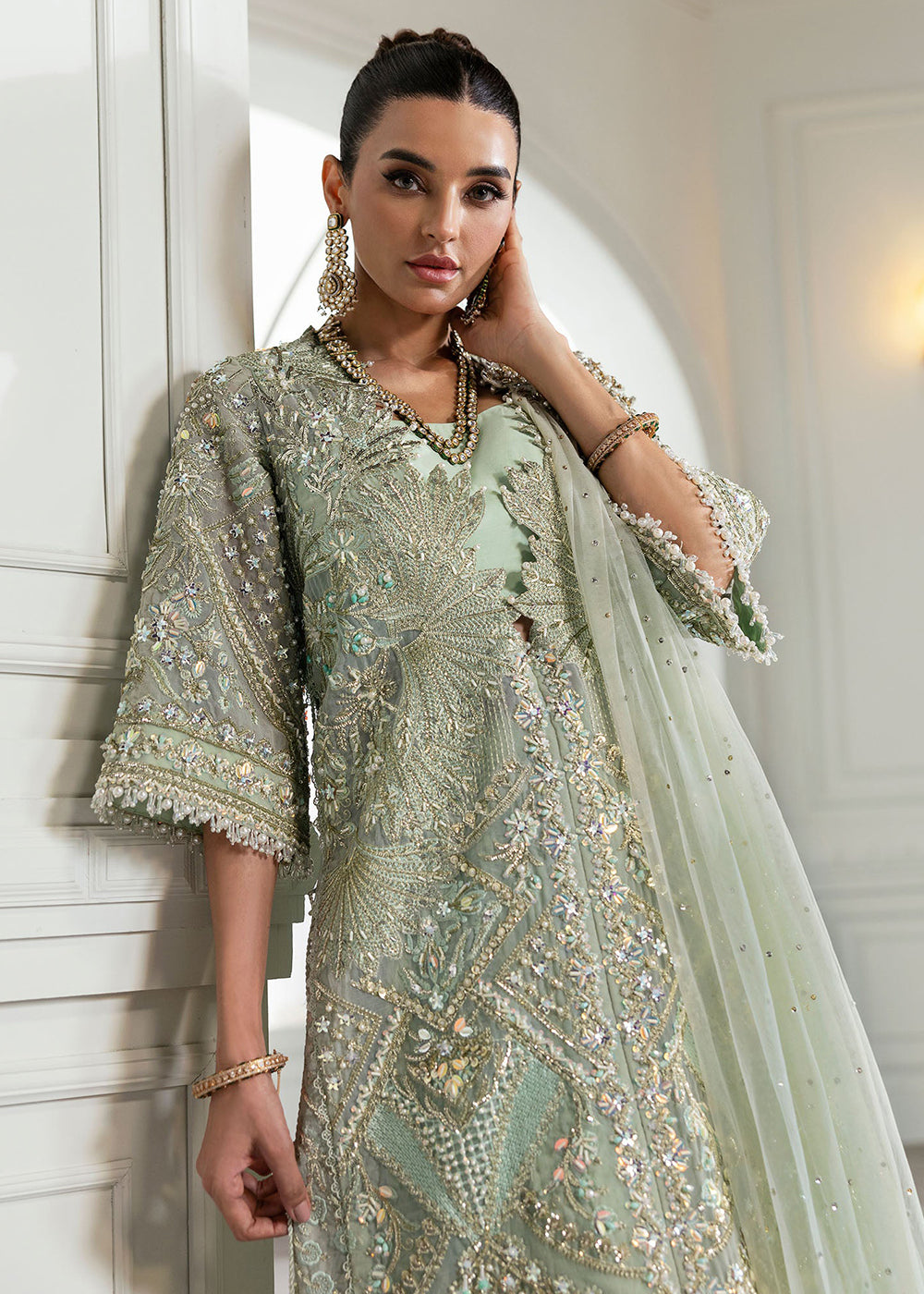 Buy Now Wedding Collection '24 by Crimson X Saira Shakira | Art Deco Glitz Online at Empress Online in USA, UK, Canada & Worldwide at Empress Clothing. 