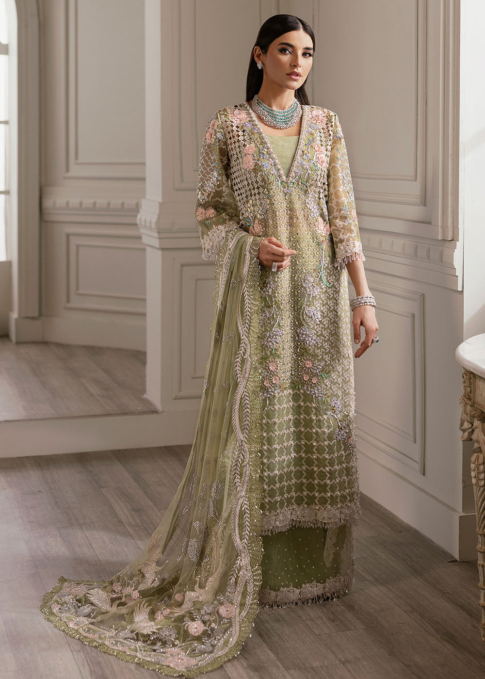 Buy Now Wedding Collection '24 by Crimson X Saira Shakira | Sparkle Cascade Online at Empress Online in USA, UK, Canada & Worldwide at Empress Clothing.