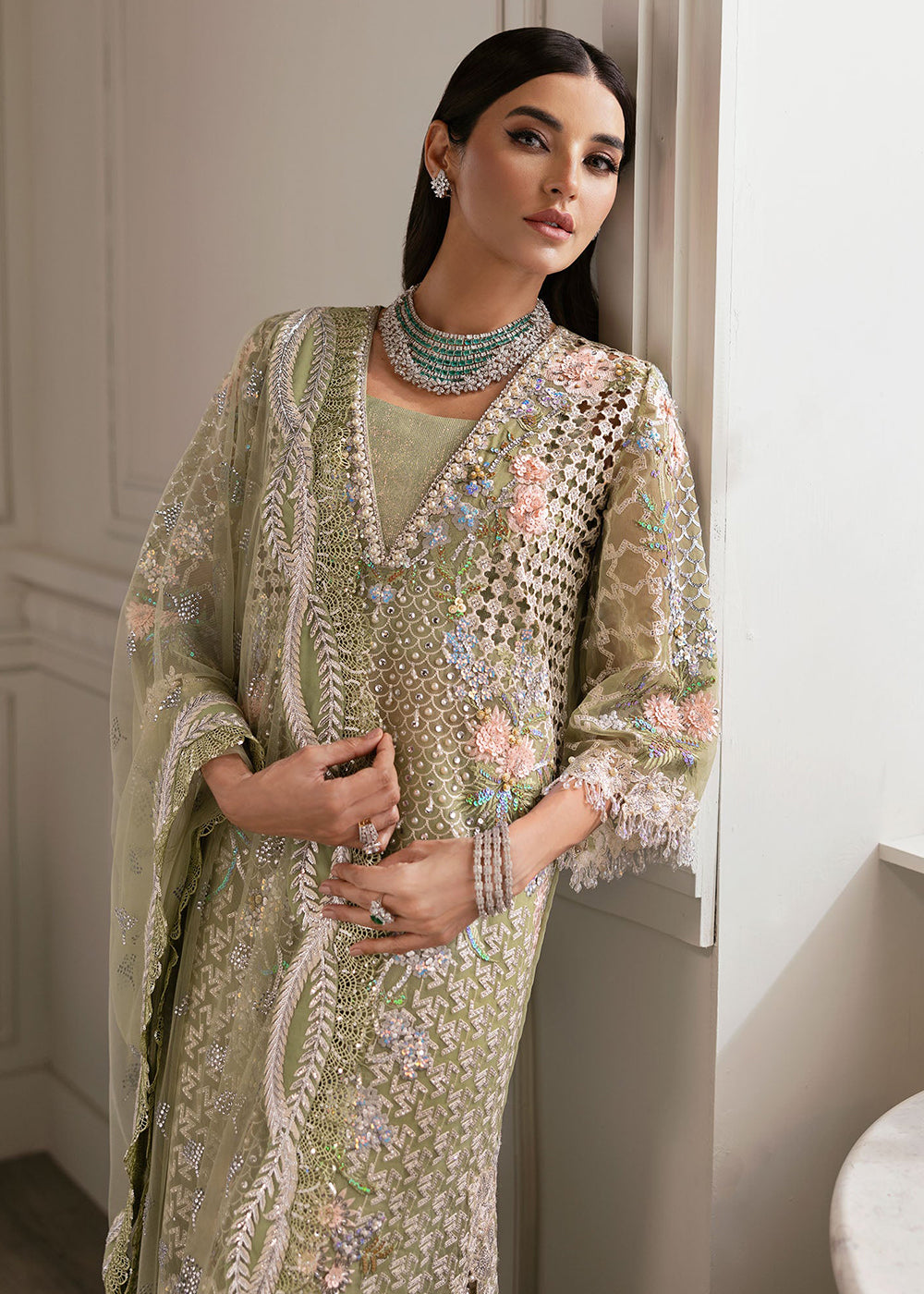 Buy Now Wedding Collection '24 by Crimson X Saira Shakira | Sparkle Cascade Online at Empress Online in USA, UK, Canada & Worldwide at Empress Clothing.