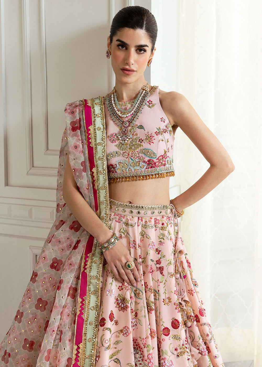 Buy Now Wedding Collection '24 by Crimson X Saira Shakira | Chinoiserie Lehnga Online at Empress Online in USA, UK, Canada & Worldwide at Empress Clothing.