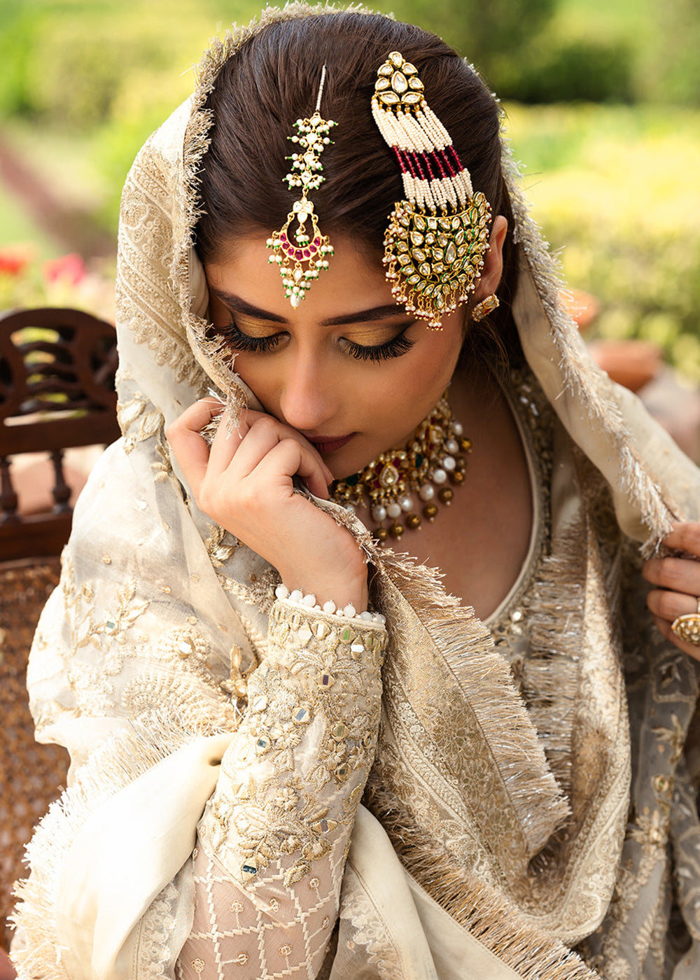 Pakistani Bridal Hairstyle 2024 for Mehndi Barat Walima Function
