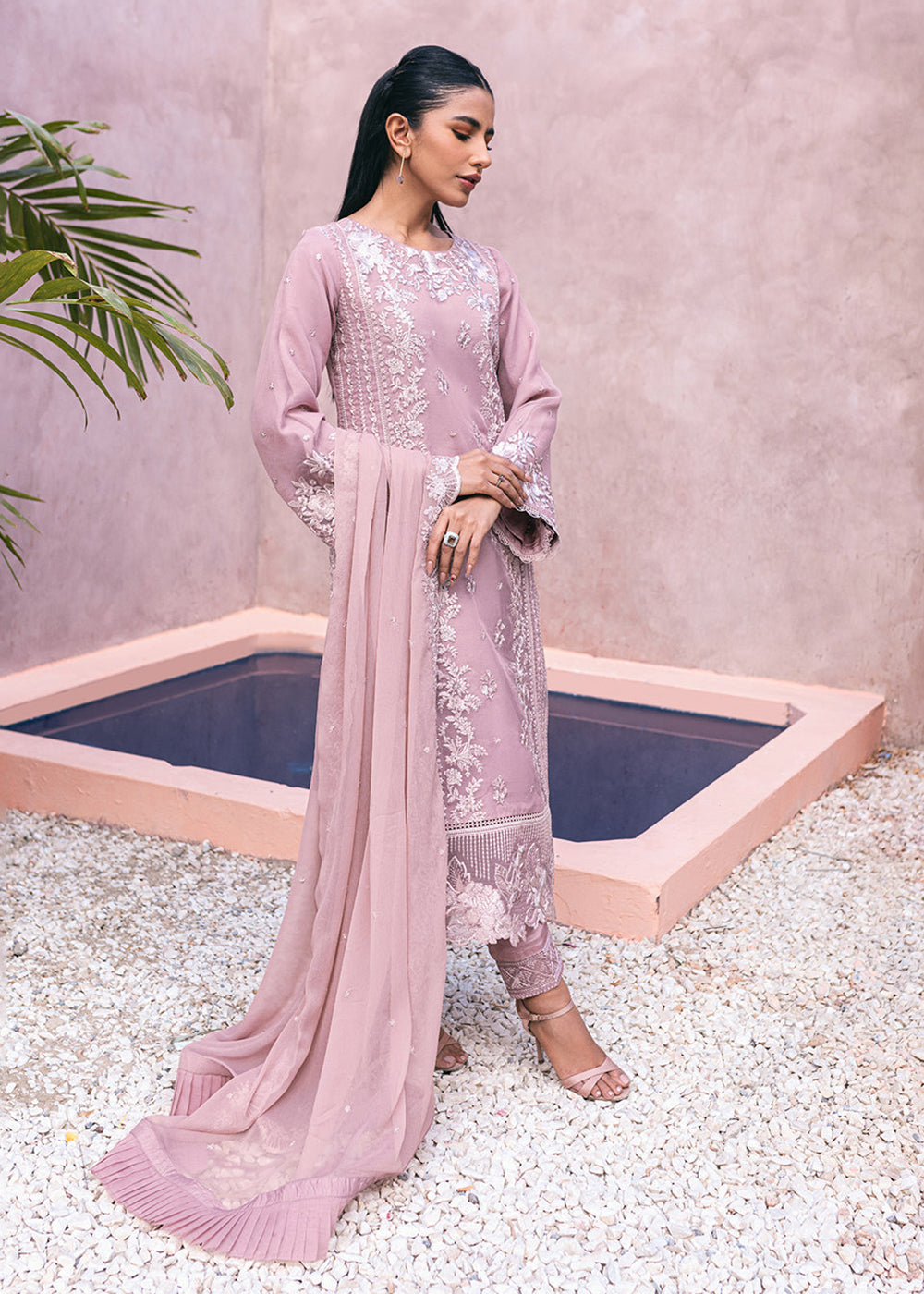 Buy Now Embroidered Ensembles 3 Pcs by Azure | Candy Bliss Online at Empress Online in USA, UK, Canada & Worldwide at Empress Clothing. 