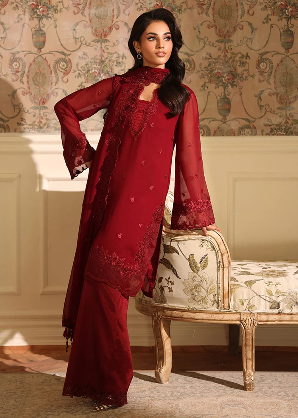 Buy Now Ensembles Party Wear '25 by Azure | Cherry Veil Online in USA, UK, Canada, France, Italy, Germany, Greece, Sweden, Africa, UAE & Worldwide at Empress.