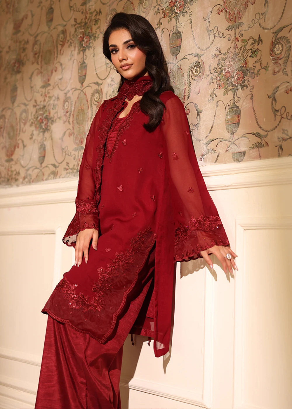 Buy Now Ensembles Party Wear '25 by Azure | Cherry Veil Online in USA, UK, Canada, France, Italy, Germany, Greece, Sweden, Africa, UAE & Worldwide at Empress.