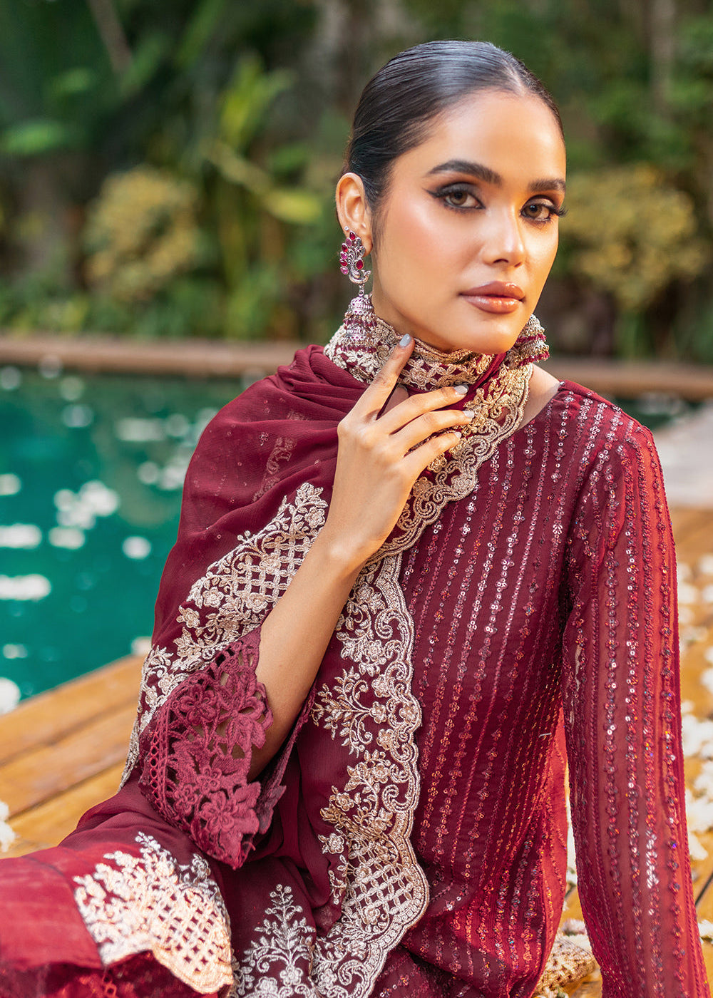 Buy Now Azure Luxe Festive Embroidered by Ahmed Patel | Crimson Rush Online in USA, UK, Canada & Worldwide at Empress Clothing.