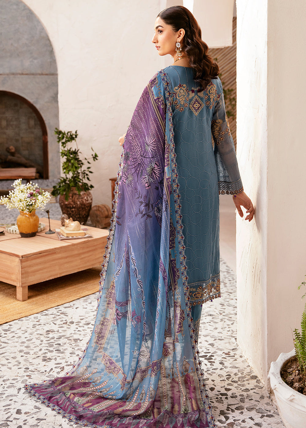 Buy Now Rangoon Chiffon Collection 24 by Ramsha | D-1202 Online at Empress in USA, UK, Canada, Germany, Italy, Dubai & Worldwide at Empress Clothing. 