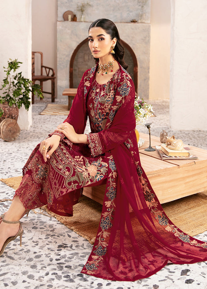 Buy Now Rangoon Chiffon Collection 24 by Ramsha | D-1205 Online at Empress in USA, UK, Canada, Germany, Italy, Dubai & Worldwide at Empress Clothing.