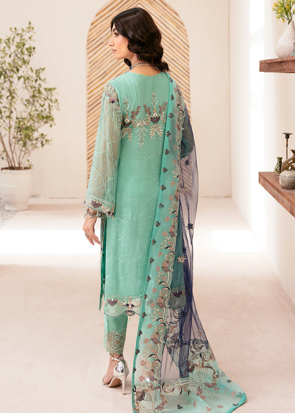 Buy Now Rangoon Chiffon Collection 24 by Ramsha | D-1207 Online at Empress in USA, UK, Canada, Germany, Italy, Dubai & Worldwide at Empress Clothing