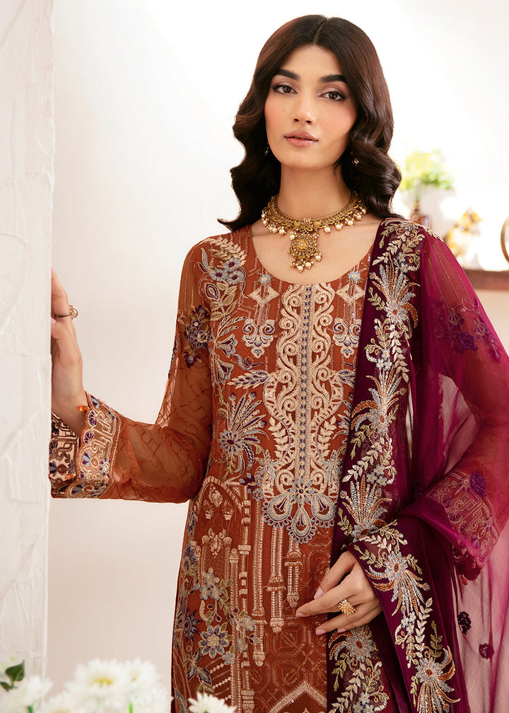 Buy Now Rangoon Chiffon Collection 24 by Ramsha | D-1209 Online at Empress in USA, UK, Canada, Germany, Italy, Dubai & Worldwide at Empress Clothing. 