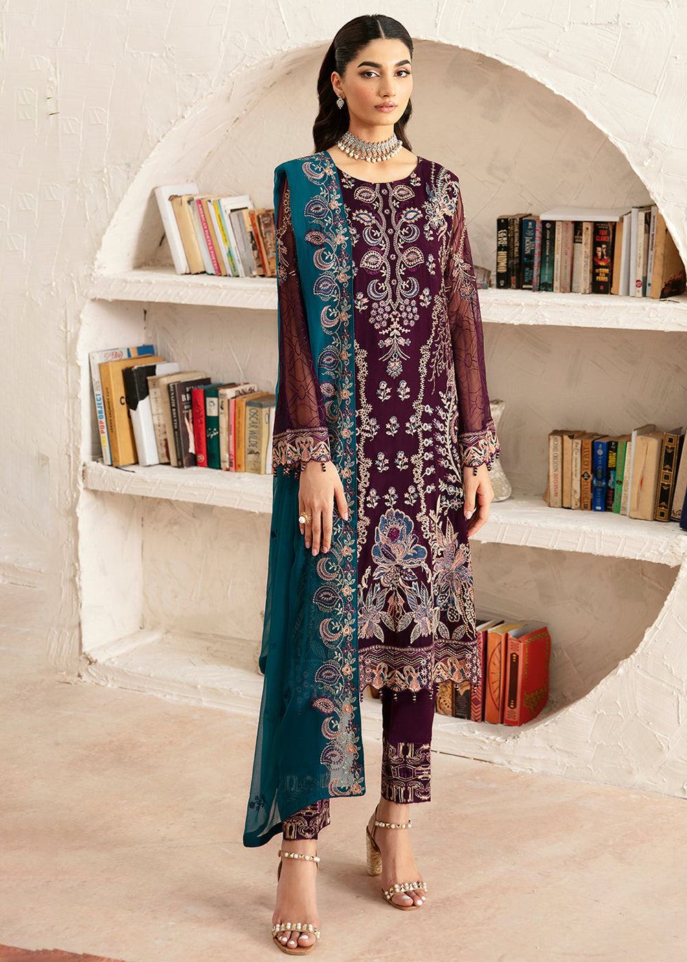 Buy Now Rangoon Chiffon Collection 24 by Ramsha | D-1211 Online at Empress in USA, UK, Canada, Germany, Italy, Dubai & Worldwide at Empress Clothing. 