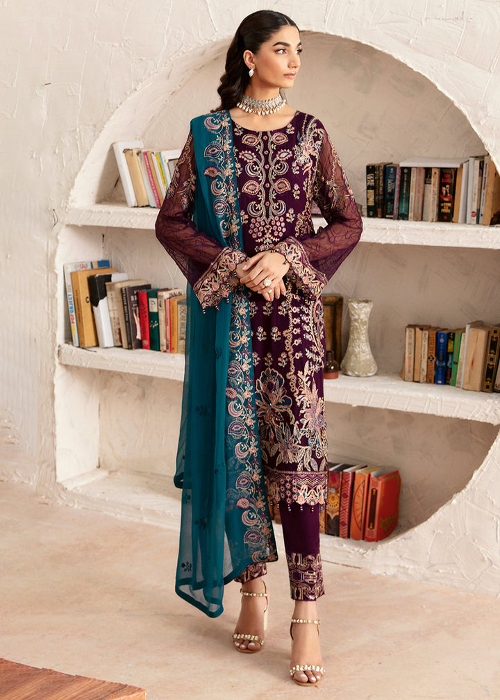 Buy Now Rangoon Chiffon Collection 24 by Ramsha | D-1211 Online at Empress in USA, UK, Canada, Germany, Italy, Dubai & Worldwide at Empress Clothing. 