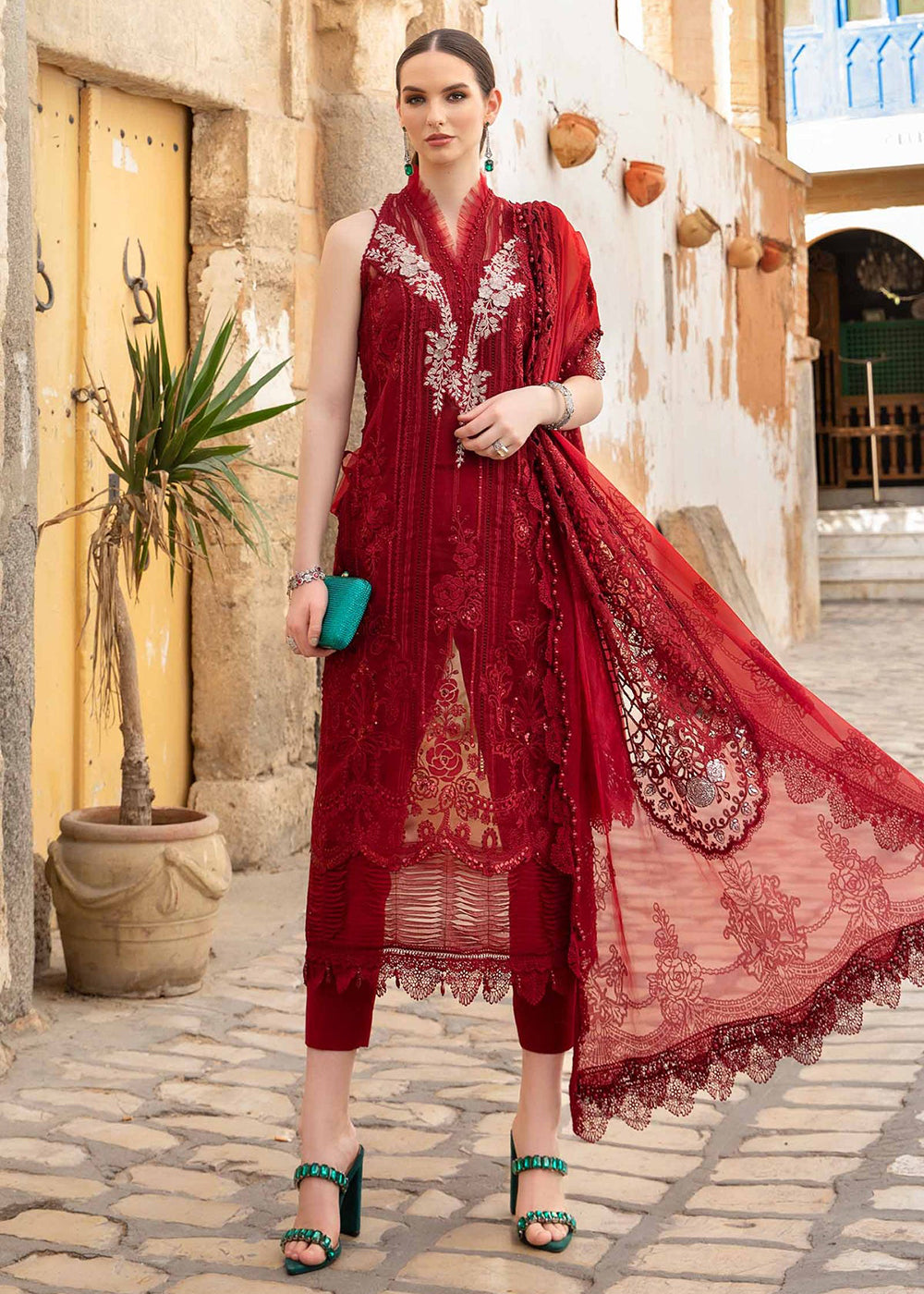 Buy Now Unstitched Voyage a' Luxe Lawn '24 by Maria B | D-2401-B Online at Empress in USA, UK, Canada & Worldwide at Empress Clothing.